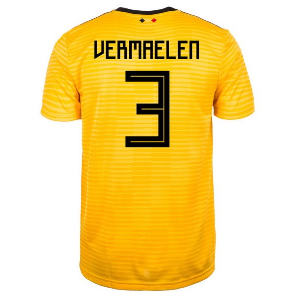 Camiseta Bélgica 2ª Vermaelen 2018 Amarillo